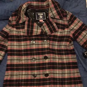 Pink Victoria secret black & pink plaid jacket